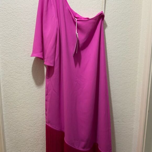 New with tags $298 Trina Turk Womens Gull Asymmetrical Fringe-Hem Dress - Picture 6 of 12